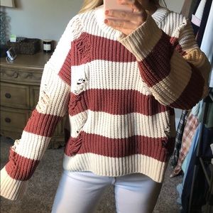Distressed sweater